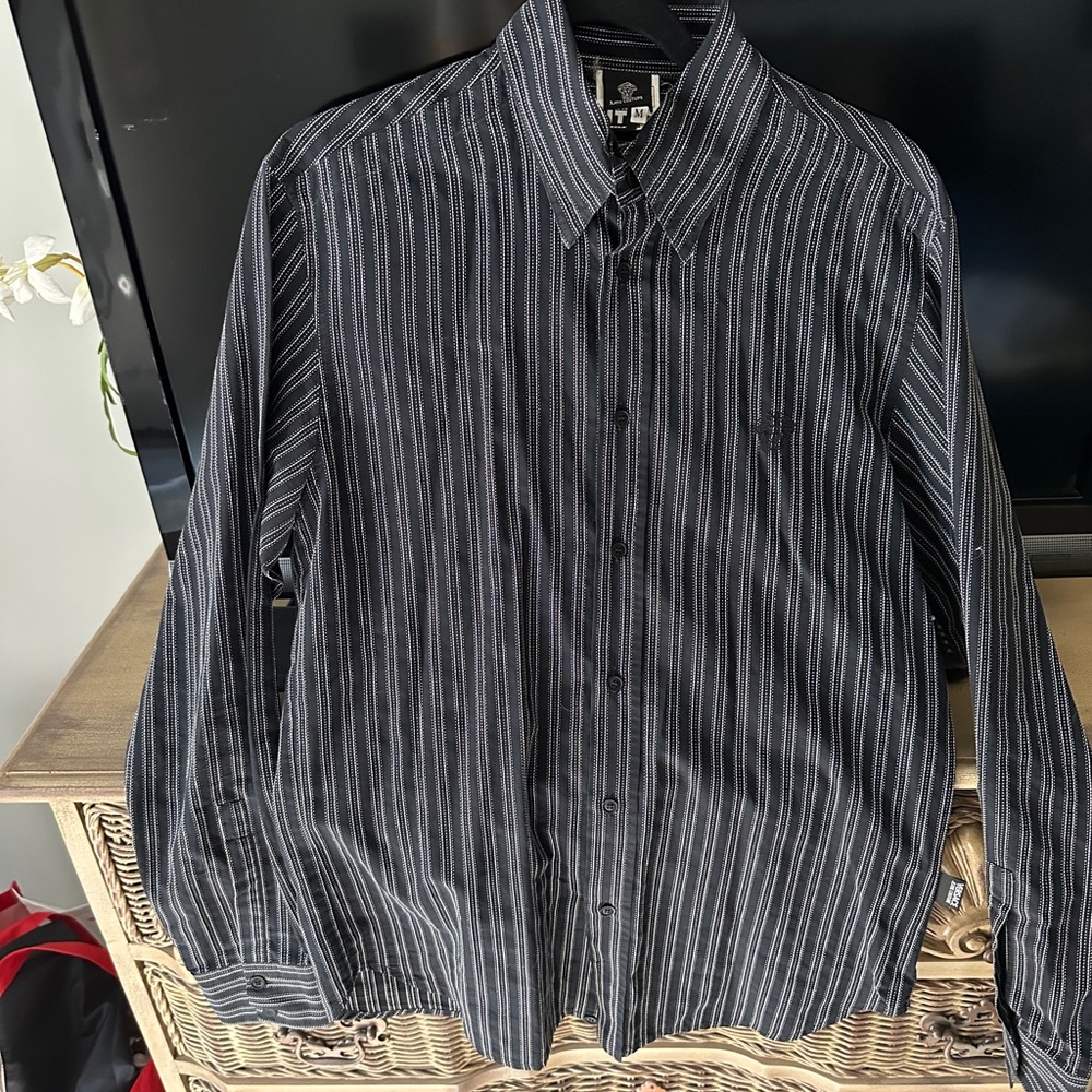 Versace Couture Black Striped Men's Shirt